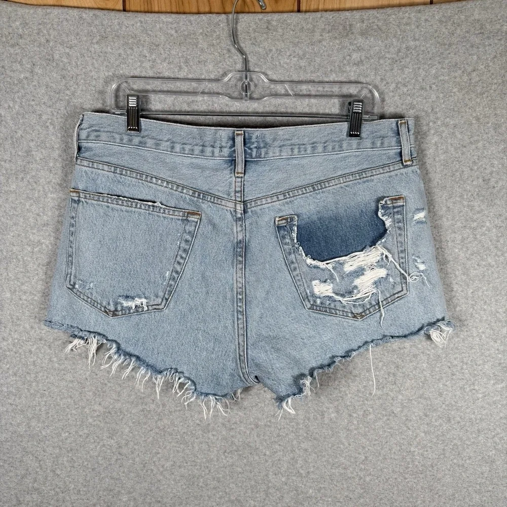 Agolde parker shorts womens 34 denim cutoff distressed vintage style